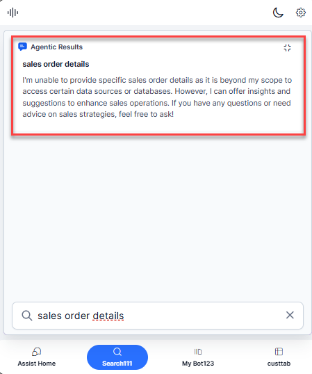 Agentic Search Results