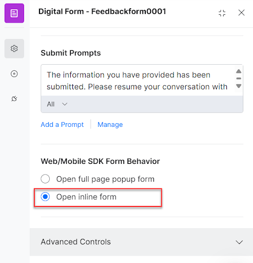 Inline Form