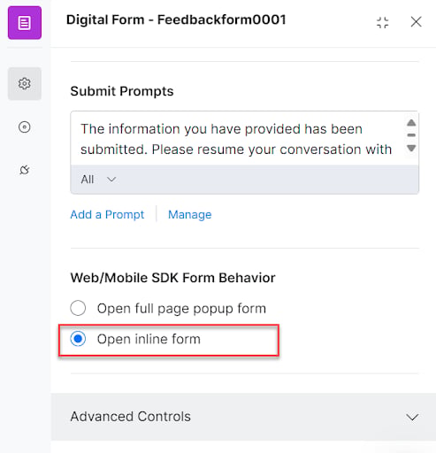 Inline Form