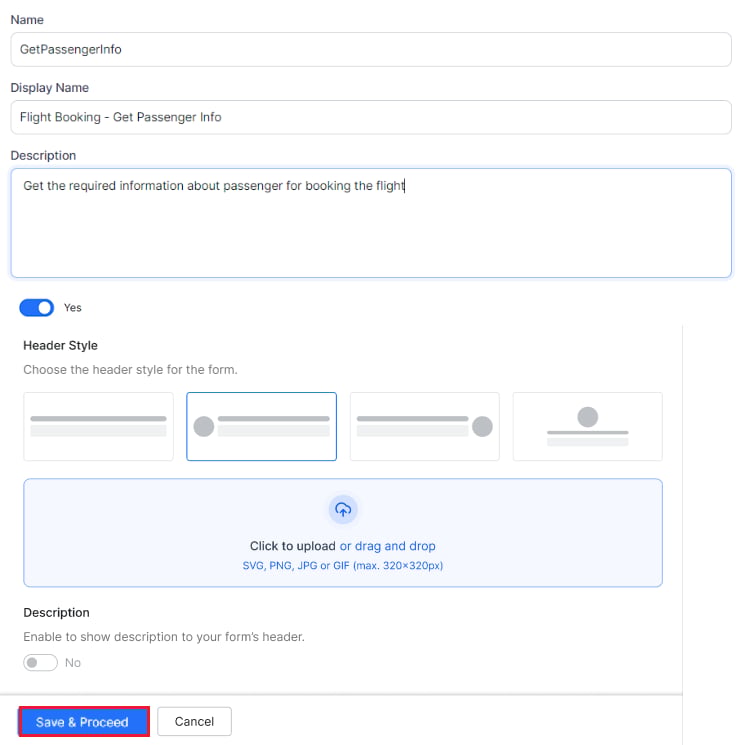 save digital form