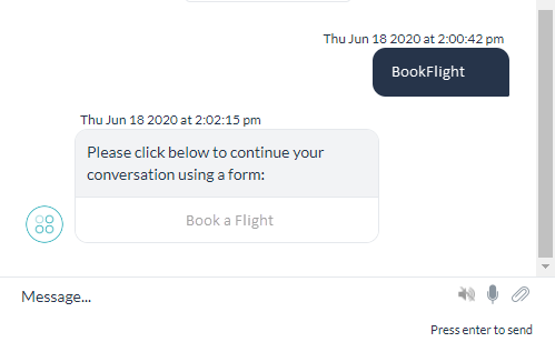 link to form message