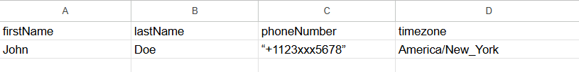 CSV Fields