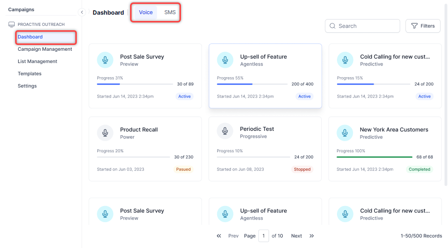 Dashboard Page