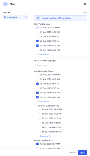 Proactive Web Campaign Filters