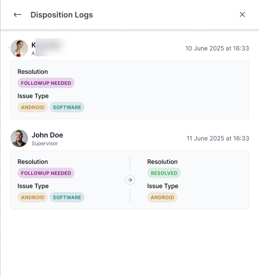 Disposition Log Details