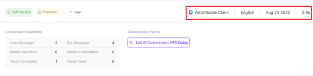 Other Conversation Parameters