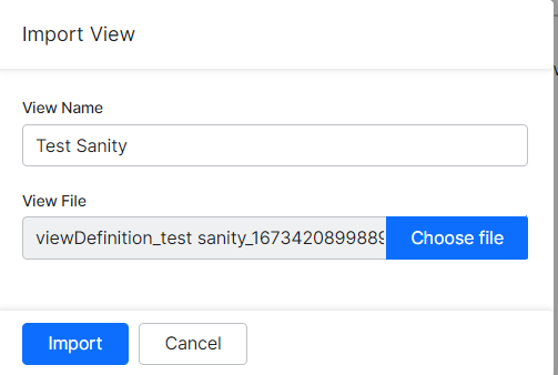 Import View from JSON