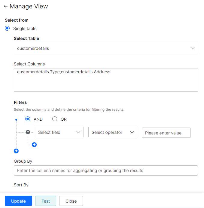 Manage View