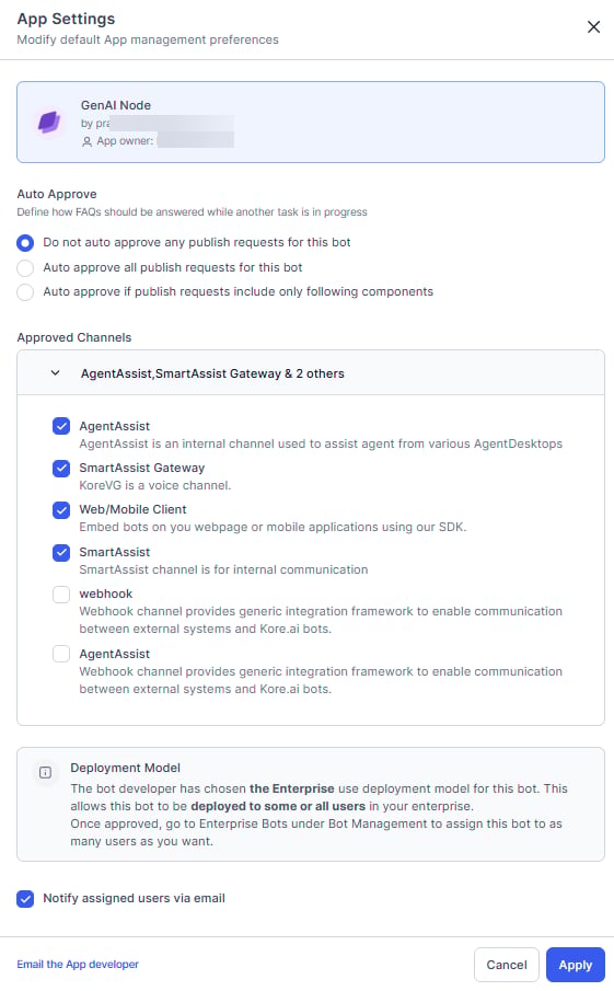 App tasks