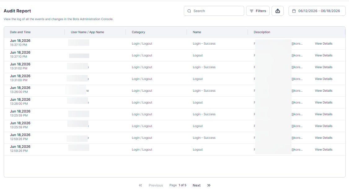 audit logs