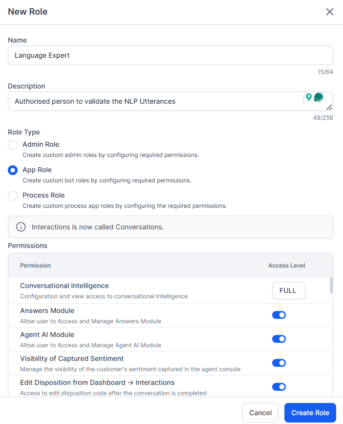 Creating custom App role