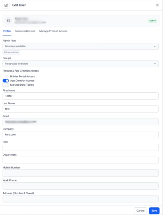 User Profile