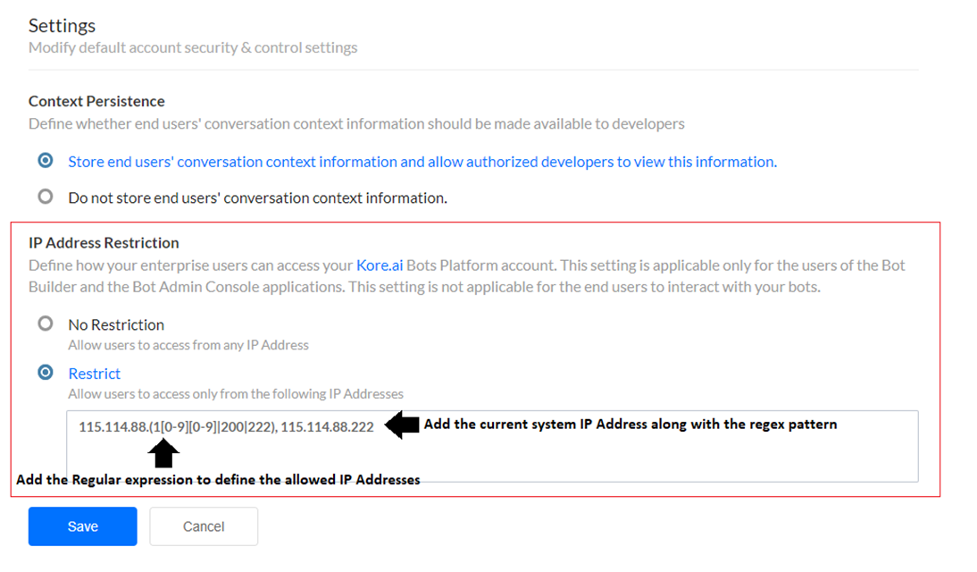 IP Address Restriction