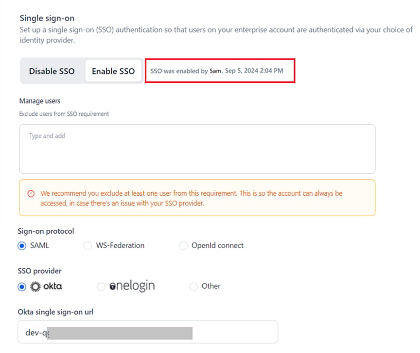 sso timestamp
