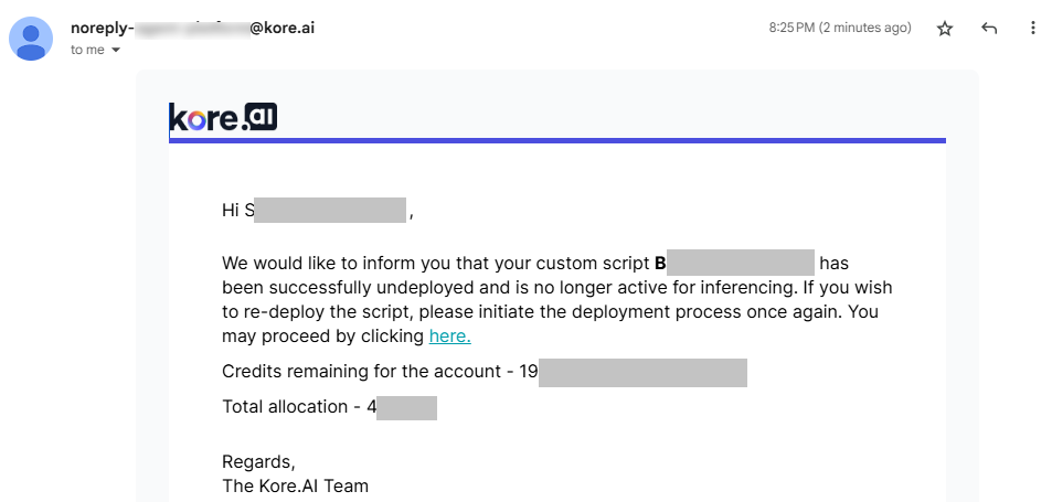 undeployed success
