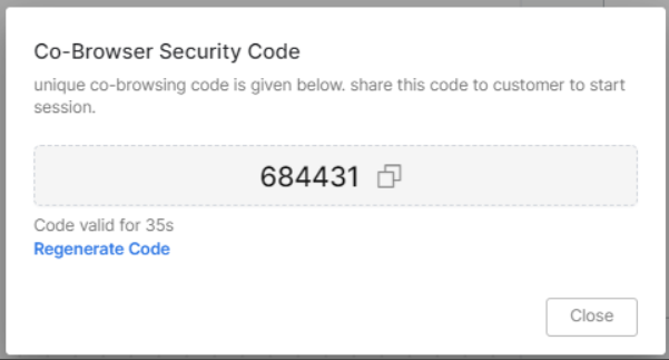Co-Browse Security Code