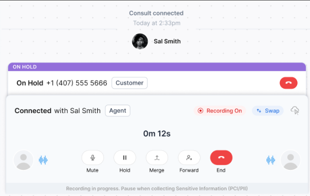 Agent Options Consult Call