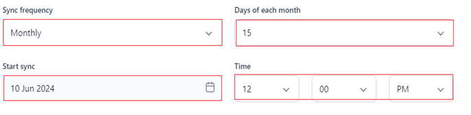 monthly schedule