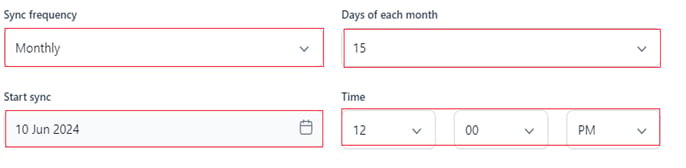 monthly schedule