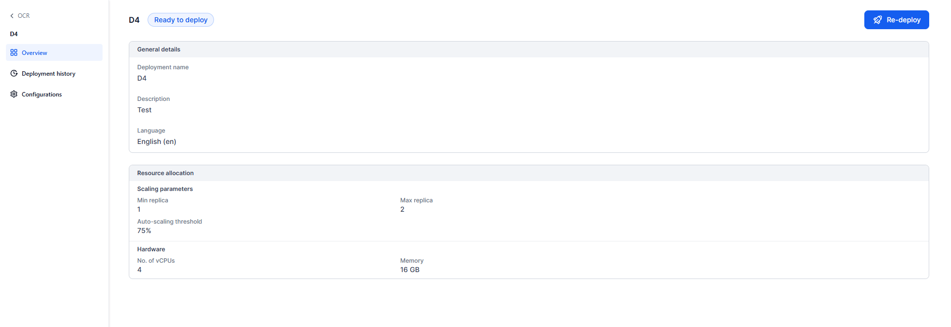 Deployment overview