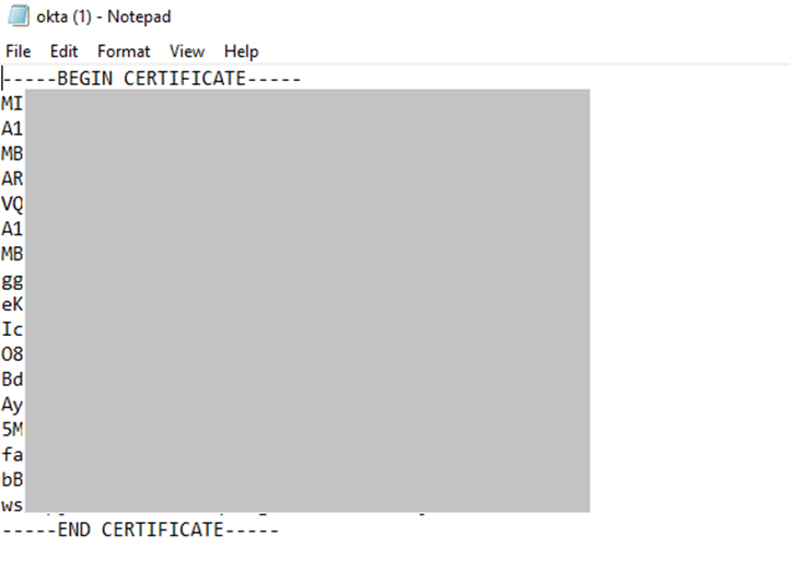 okta certificate