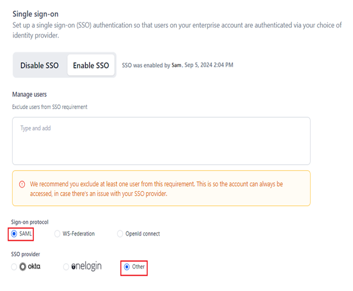other sso provider