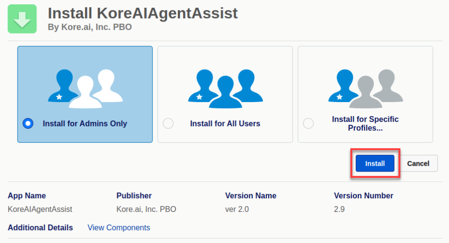 install-kore-agent-assist