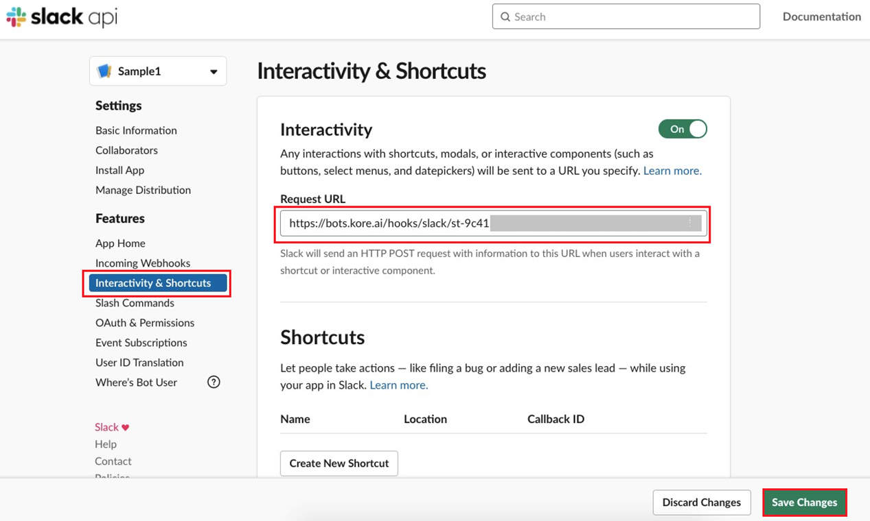 interactivity and shortcuts