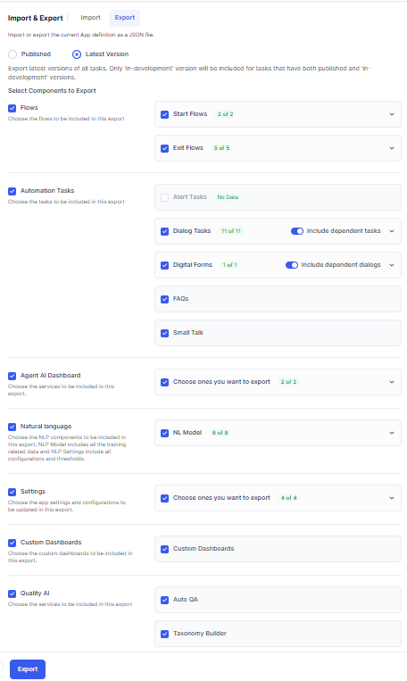 App export