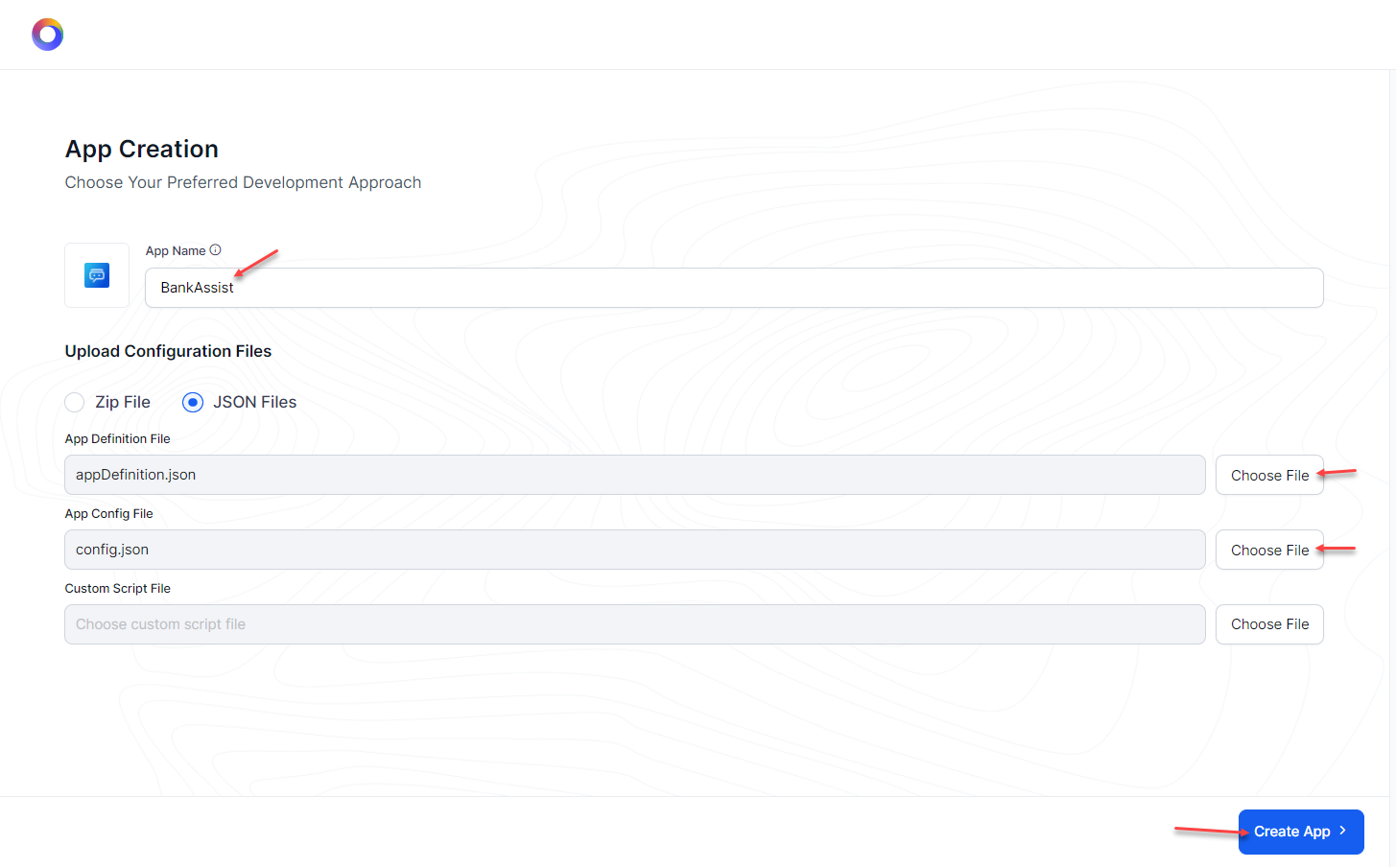 Create app using import