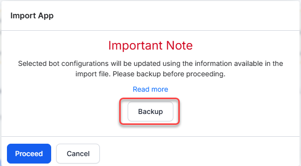 Backup notification
