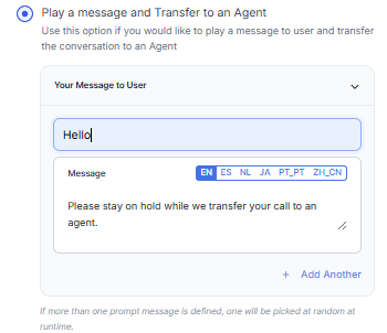 User Message