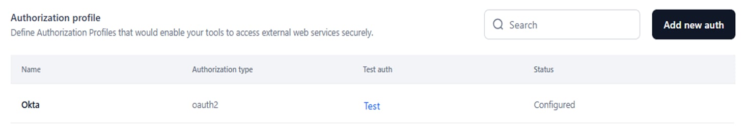 auth profile summary