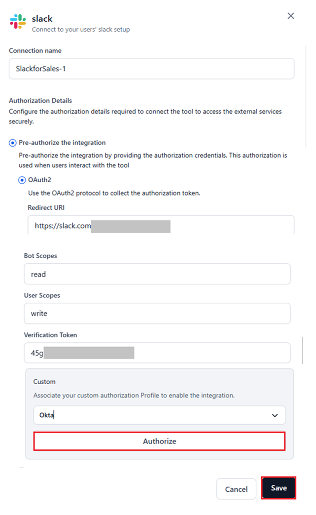 click authorize
