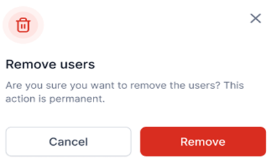 click remove