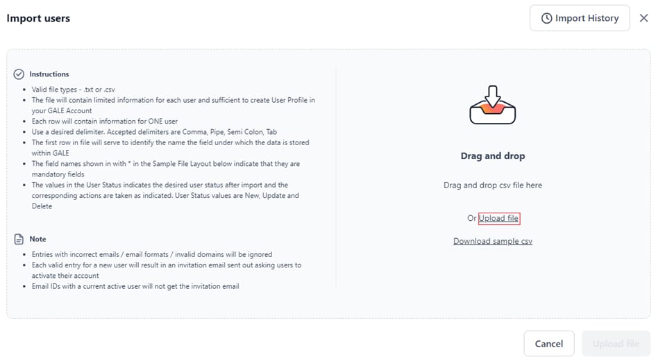 click upload file