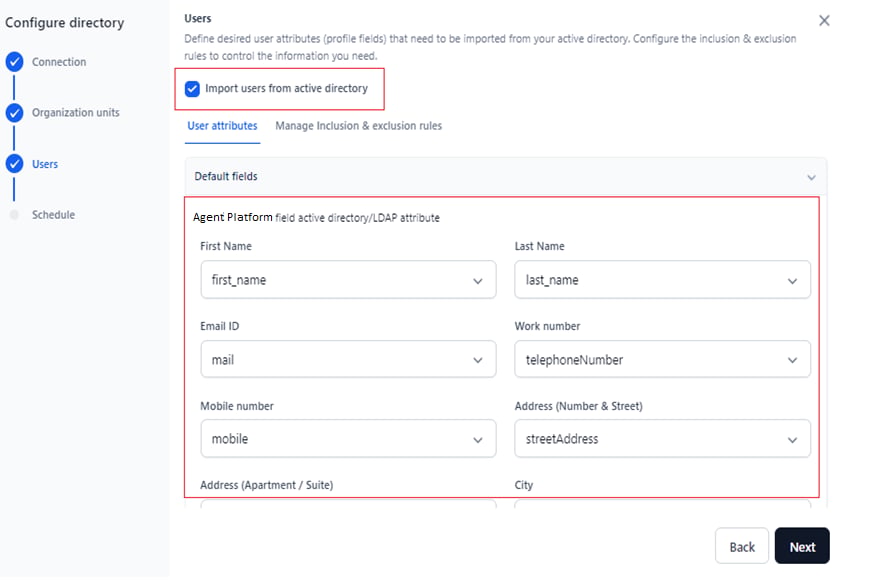 default fields