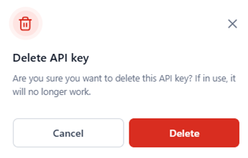 delete api keys