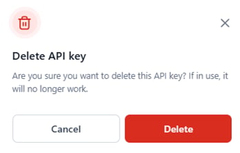 delete api keys