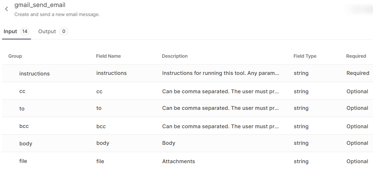 Tool configuration