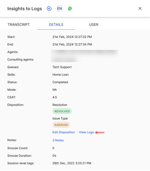 View Logs
