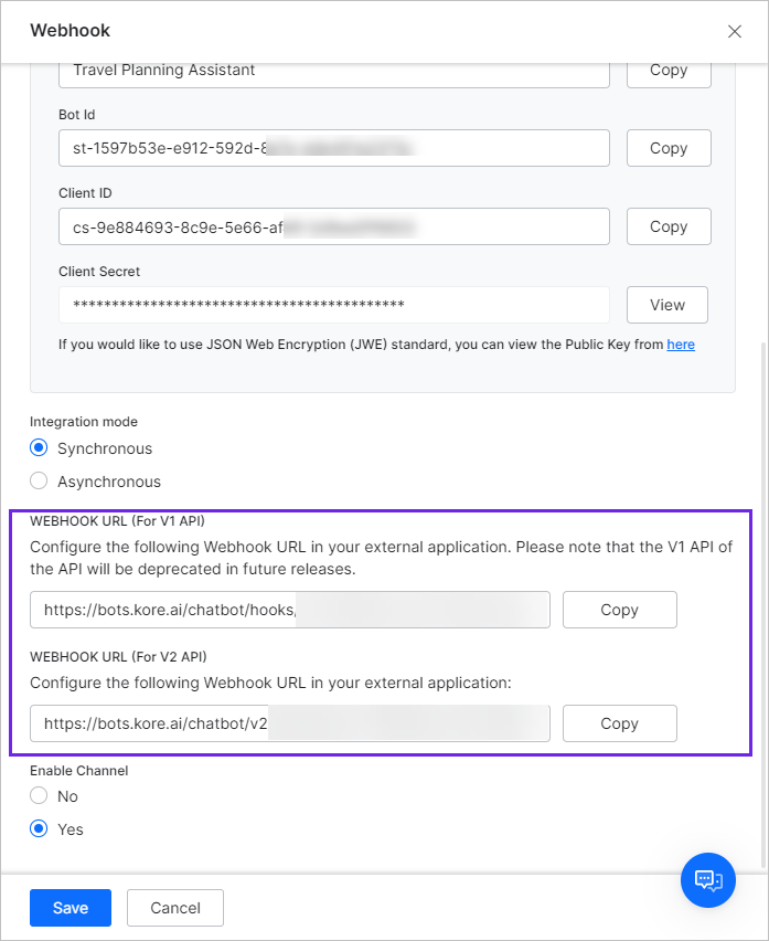 add webhook URL