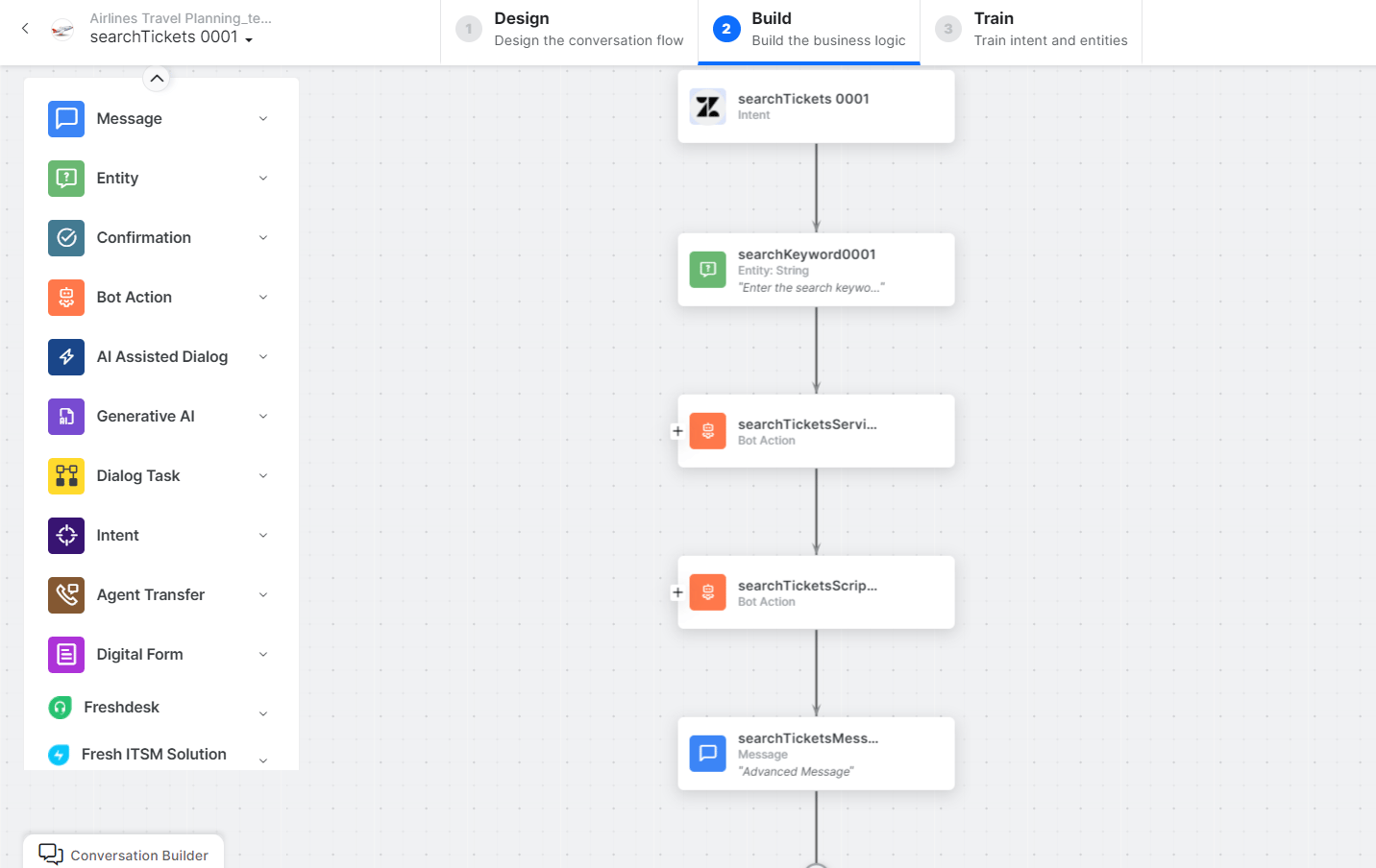 Search Ticket with Keywords dialog task is added