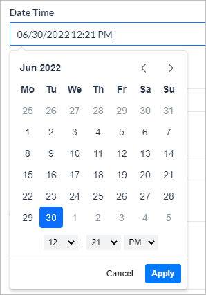 date and time