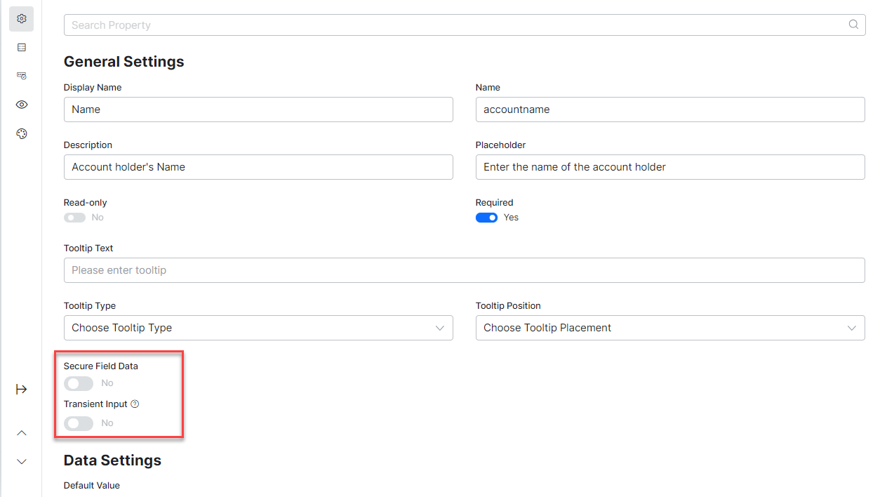 Field data securing and Transient data