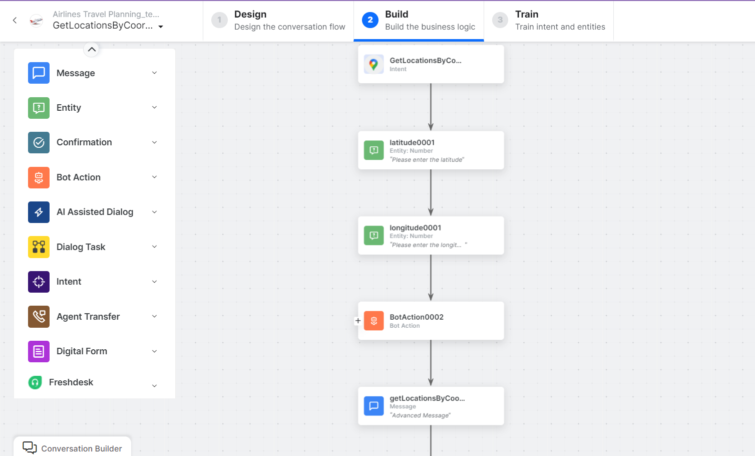 Dialog task canvas