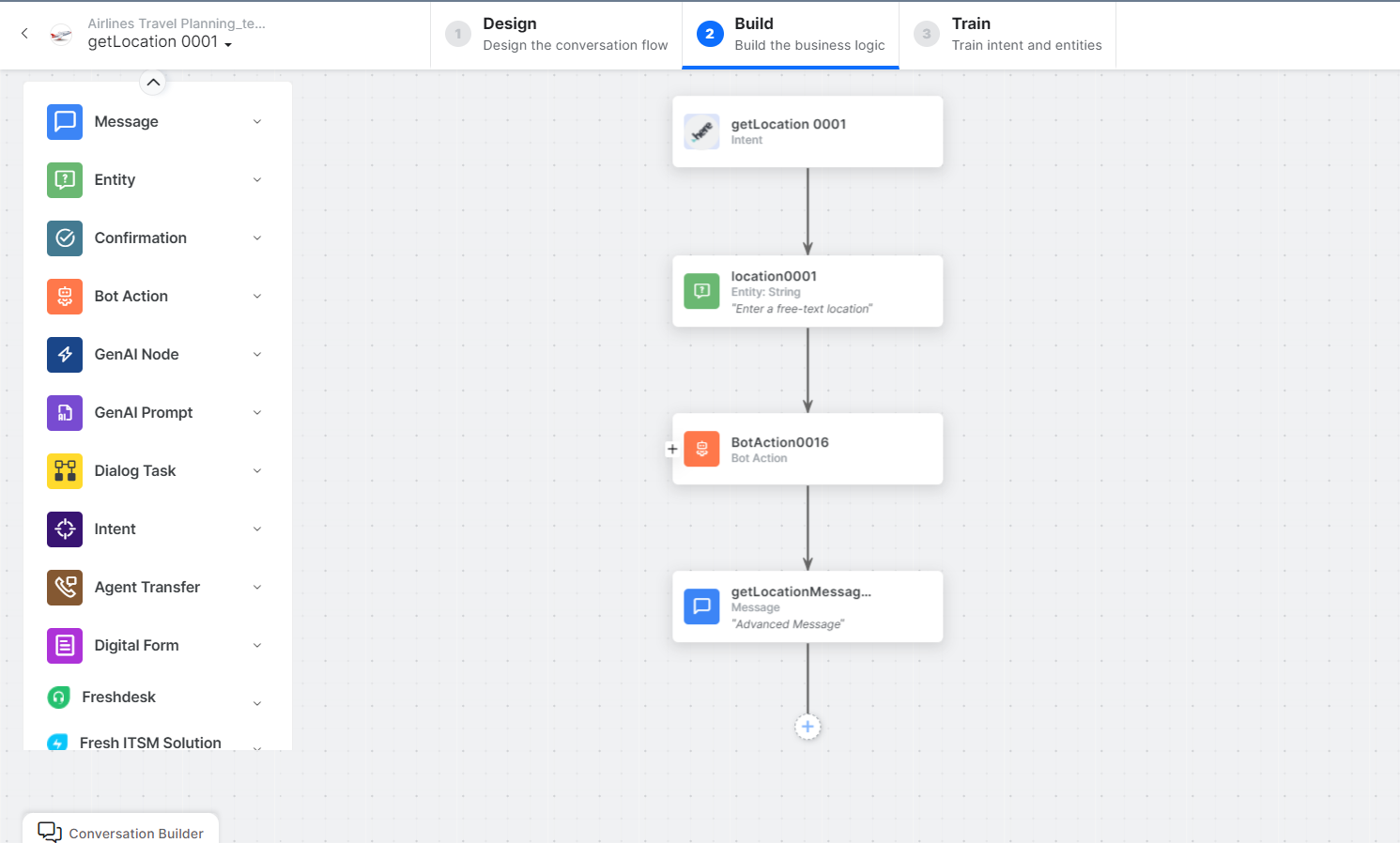 Dialog task canvas