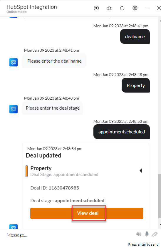 Deal updated