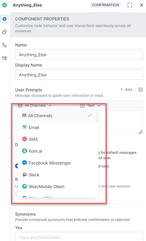 Select channel