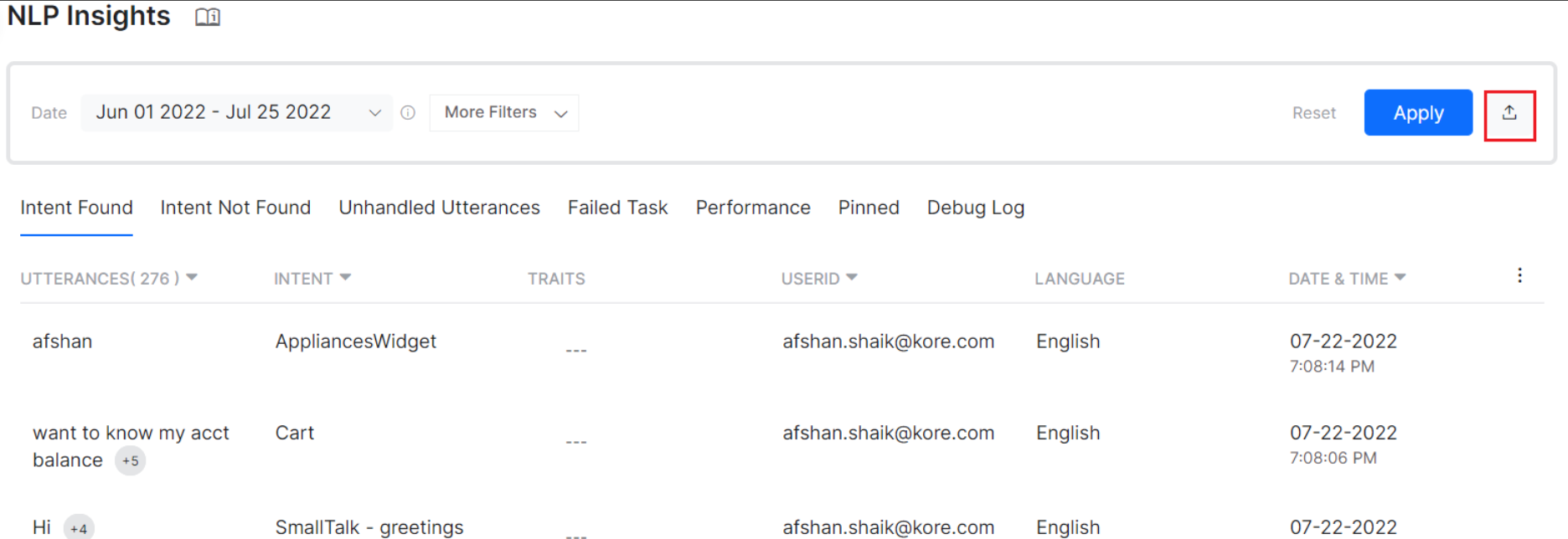 Data Export